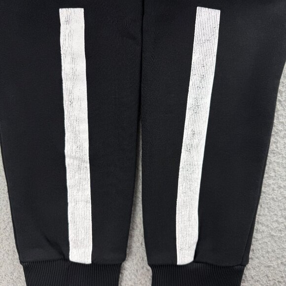 Les Hommes Urban Sweatpants Men Large L Pants Black Joggers Zip Pockets Fleece 1 - Picture 8 of 11